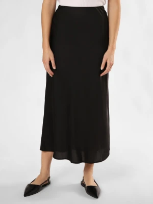 Vila Spódnica damska - VIEllette Kobiety Satyna czarny jednolity,