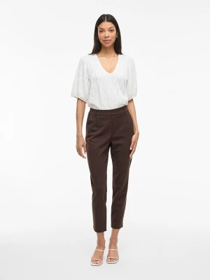 Vila Spodnie "Vivarone" w kolorze brązowym rozmiar: 40