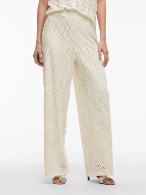 Vila Spodnie w kolorze beżowym rozmiar: L