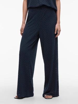 Vila Spodnie w kolorze granatowym rozmiar: S
