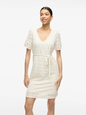 Vila Sukienka "Amalina" w kolorze kremowym rozmiar: S