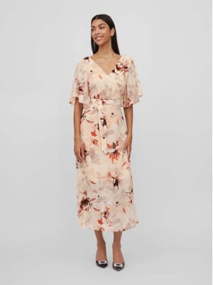 Vila Sukienka codzienna Karin 14083207 Beżowy Regular Fit