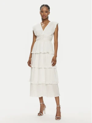 Vila Sukienka koktajlowa Lillian 14089876 Biały Regular Fit