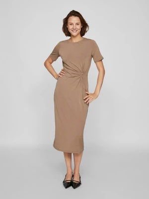 Vila Sukienka w kolorze jasnobrązowym rozmiar: XS