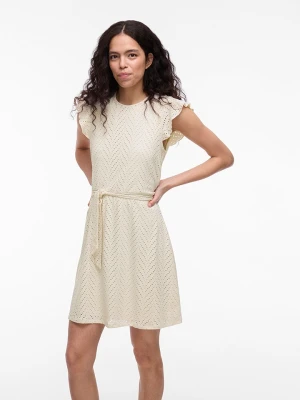 Vila Sukienka w kolorze kremowym rozmiar: M