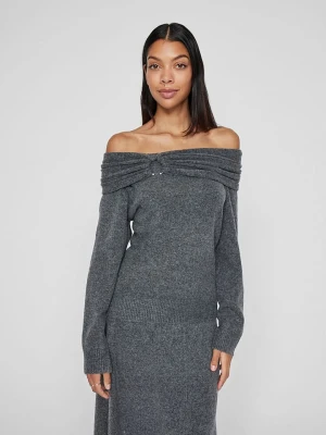 Vila Sweter "Kenya" w kolorze szarym rozmiar: XL