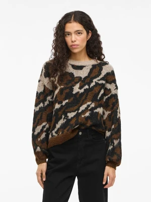 Vila Sweter w kolorze brązowym rozmiar: M