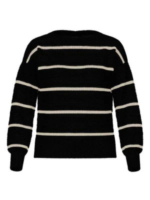 Vila Sweter w kolorze czarno-kremowym rozmiar: L