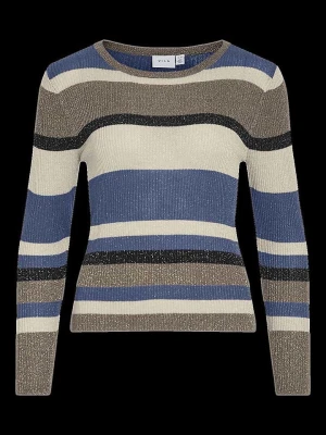 Vila Sweter w kolorze szaro-niebiesko-kremowym rozmiar: S