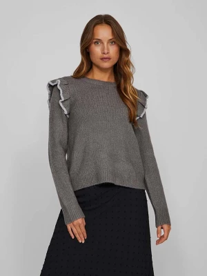 Vila Sweter w kolorze szarym rozmiar: S