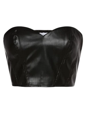 Vila Top damski Kobiety Sztuczne włókno czarny jednolity,