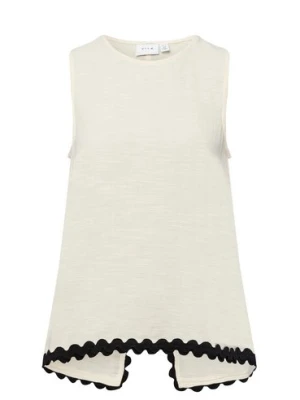 Vila Top damski - VIManda Kobiety Bawełna beżowy marmurkowy,