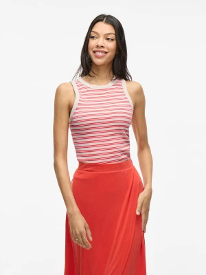 Vila Top "Sola" w kolorze biało-czerwonym rozmiar: M