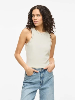 Vila Top w kolorze kremowym rozmiar: L