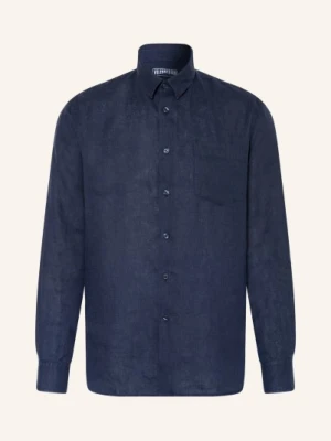 Vilebrequin Koszula Lniana Caroubis O Kroju Comfort Fit blau