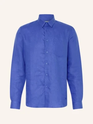 Vilebrequin Koszula Lniana Caroubis O Kroju Comfort Fit blau