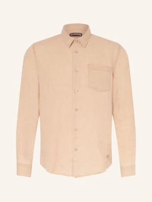 Vilebrequin Koszula Z Lnu Caroubis Regular Fit braun