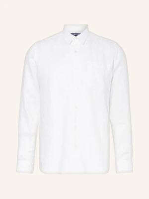 Vilebrequin Koszula Z Lnu Caroubis Regular Fit weiss