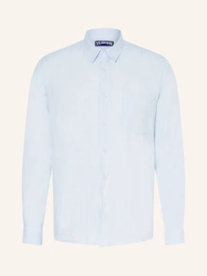 Vilebrequin Koszula Z Lnu Regular Fit blau