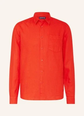 Vilebrequin Koszula Z Lnu Regular Fit rot