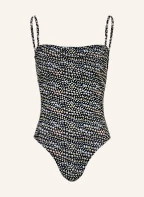 Vilebrequin Strój Kąpielowy Bandeau Pearl Facette schwarz