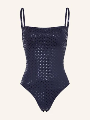 Vilebrequin Strój Kąpielowy Bandeau Relief Sparkling Facette blau GRANATOWY