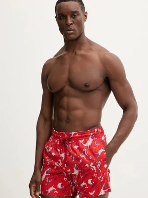 Vilebrequin szorty kąpielowe MOORISE kolor czerwony MSODF514