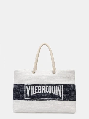 Vilebrequin torebka shopper damska bawełniana BINTA biały