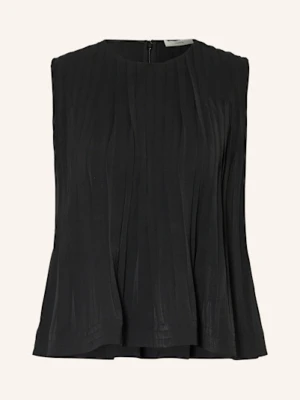 Vince Bluzka Bez Rękawów Z Plisami schwarz
