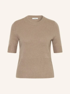 Vince Dzianinowa Koszulka Z Dodatkiem Kaszmiru beige JASNOBRĄZOWY