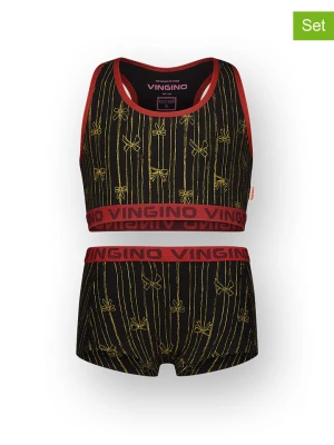 Vingino 2-częściowy zestaw bielizny w kolorze czarno-żółtym rozmiar: 122/128