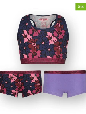 Vingino 3-częściowy zestaw bielizny w kolorze fioletowo-różowym rozmiar: 134/140