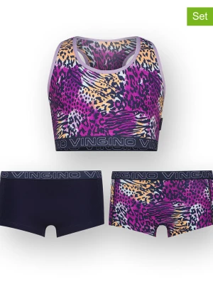Vingino 3-częściowy zestaw bielizny w kolorze granatowo-fioletowym rozmiar: 158/164