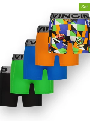 Vingino Bokserki (5 par) w kolorze czarno-niebiesko-zielonym rozmiar: 110/116