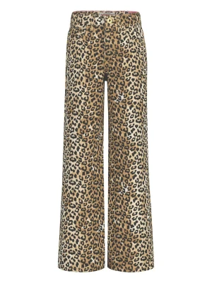 Vingino Dżinsy "Cassie" - Extra Wide Fit - w kolorze brązowo-czarnym rozmiar: 176