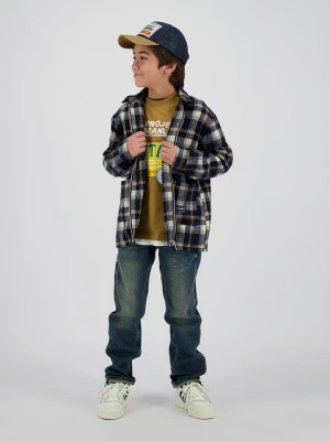 Vingino Koszula "Leck" w kolorze granatowo-pomarańczowym rozmiar: 140