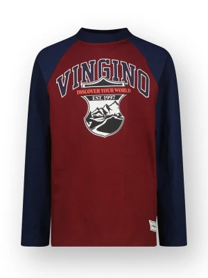 Vingino Koszulka "Haruto" w kolorze czerwono-granatowym rozmiar: 128