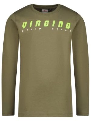 Vingino Koszulka "Logo" w kolorze zielonym rozmiar: 152