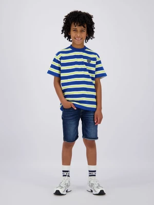 Vingino Koszulka w kolorze niebiesko-żółto-białym rozmiar: 152