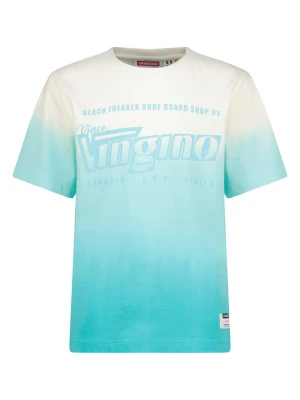 Vingino Koszulka w kolorze turkusowo-białym rozmiar: 140