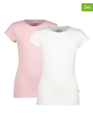 Vingino Koszulki (2 szt.) w kolorze białym i jasnoróżowym rozmiar: 110/116