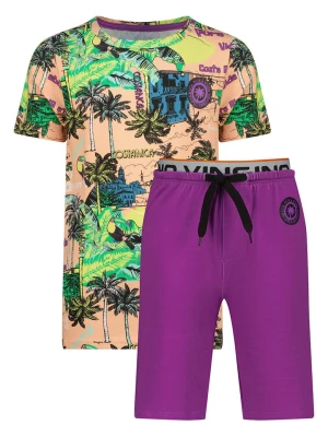 Vingino Piżama w kolorze fioletowo-jasnoróżowym ze wzorem rozmiar: 158/164