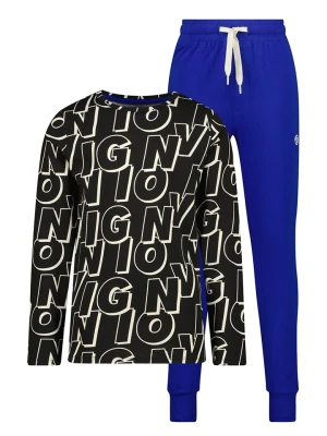 Vingino Piżama "Wobani" w kolorze niebiesko-czarnym rozmiar: 98/104