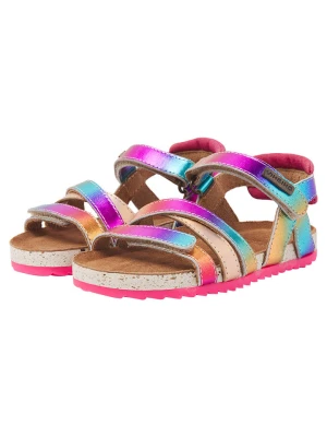 Vingino Skórzane sandały "Vienna" w kolorze różowym ze wzorem rozmiar: 28