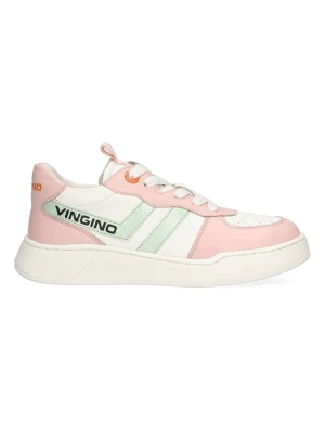 Vingino Skórzane sneakersy w kolorze biało-różowym rozmiar: 28