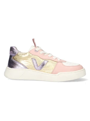 Vingino Skórzane sneakersy w kolorze jasnoróżowo-kremowym rozmiar: 36