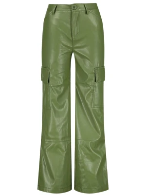 Vingino Spodnie "Sade" w kolorze zielonym ze skóry syntetycznej rozmiar: 176