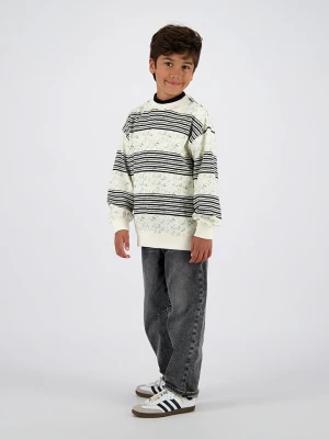 Vingino Sweter "Narejo" w kolorze kremowo-czarnym rozmiar: 140