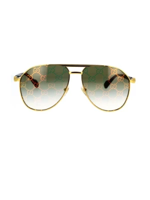 Vintage-inspirowane Oversized Pilot Okulary przeciwsłoneczne z logo GG Gucci