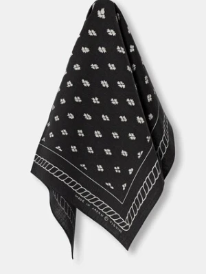 Visvim apaszka z domieszką jedwabiu bandana c/si chambray damska kolor czarny wzorzysta 125103003001